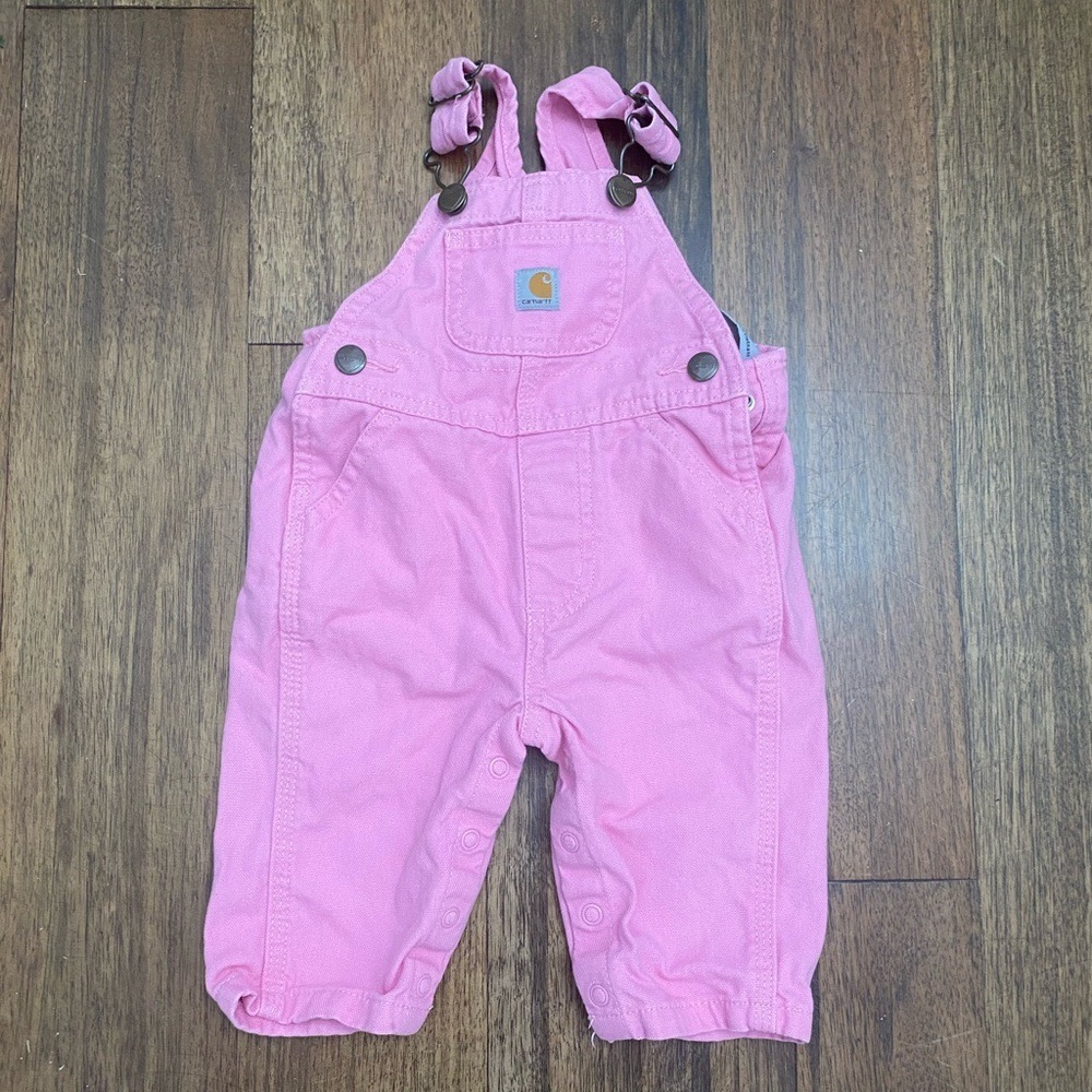 Carhartt Infant pink overalls sz 3MO
